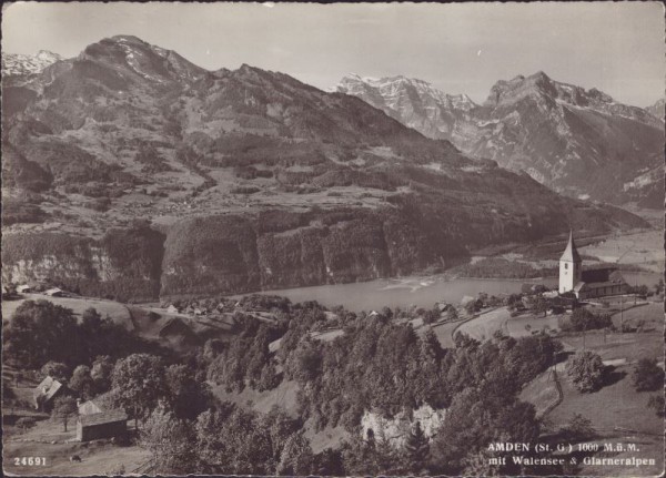 Amden mit Walensee und Glarneralpen