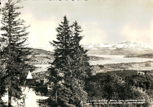 Blick vom Uetliberg auf Zürich Vorderseite