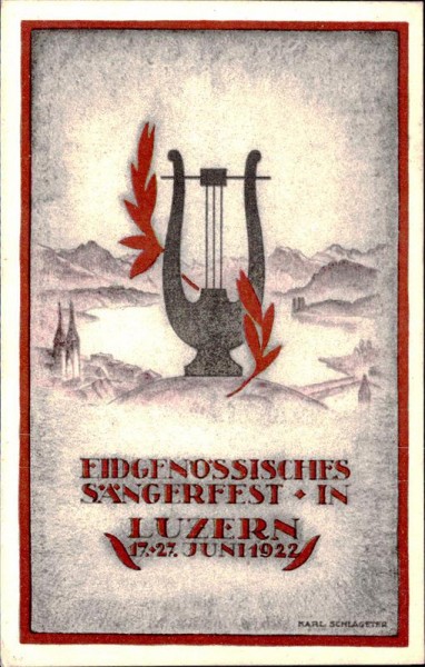 Luzern, Eidg. Sängerfest 1922 Vorderseite