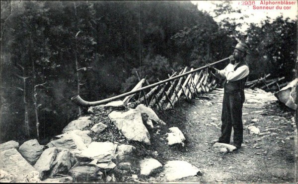 Alphornbläser, Sonneur du cor Vorderseite