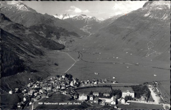 Andermatt gegen die Furka Vorderseite