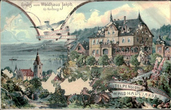 Gruss vom Waldhaus Jakob bei Konstanz Vorderseite