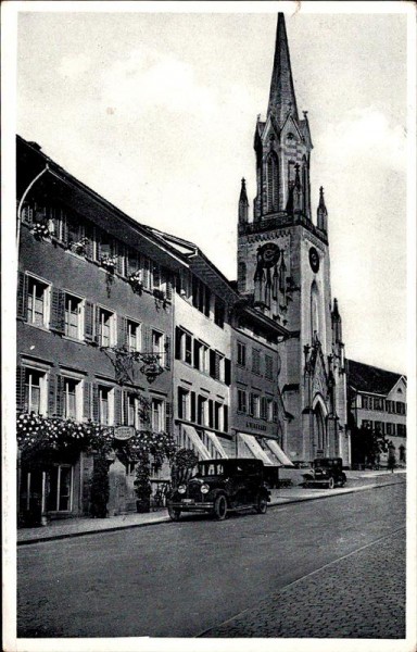 Uznach, Gasthof und Metzgerei Hirschen Vorderseite