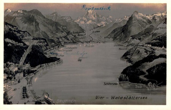 Brunnen Vier - Waldstättersee Vorderseite