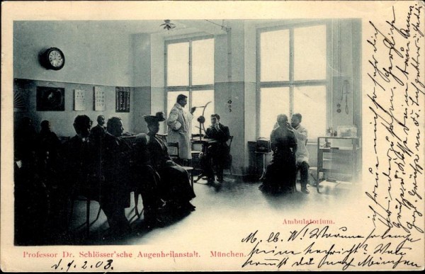 München, Professor Dr. Schlösser'sche Augenheilanstalt Vorderseite