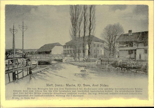 Biel - Mett, das alte Biel, REPRODUKTION Vorderseite