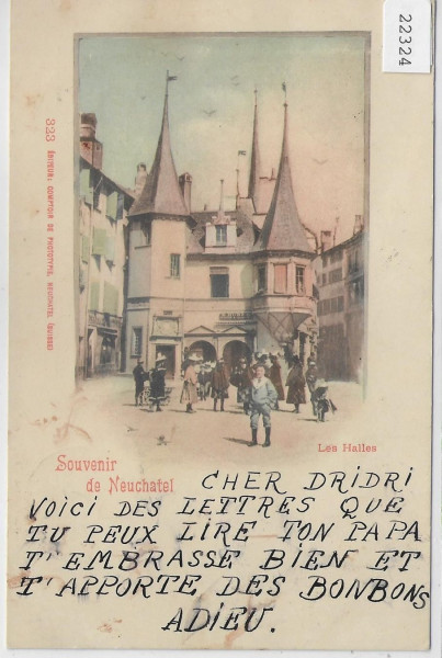 Souvenir De Neuchatel - Les Halles - Litho - Neuchâtel Souvenir De Neuchatel - Les Halles - Litho -