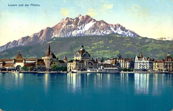 Luzern und der Pilatus Vorderseite