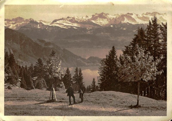Blick auf die Unterwaldner Alpen, Rigi-Känzeli-Weg Vorderseite