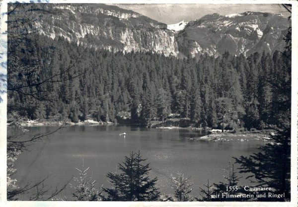 Caumasee mit Flimserstein und Ringel Vorderseite