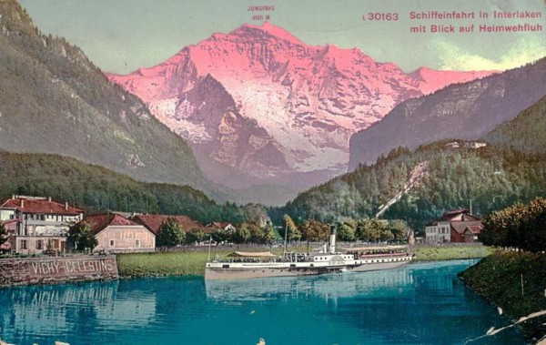 Schiffeinfahrt in Interlaken Vorderseite