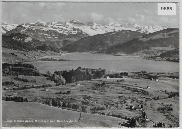 Der Sihlsee gegen Willerzell und Drusbergkette