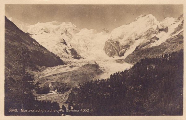Morteratschgletscher, Piz Bernina (4052 M) Vorderseite