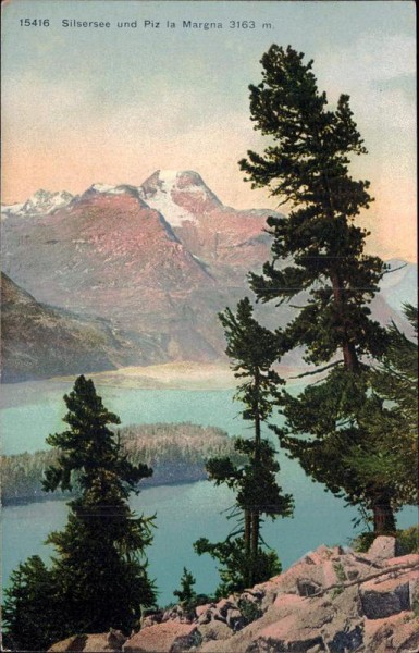 Silsersee und Piz da la Margna (3156 m) Vorderseite