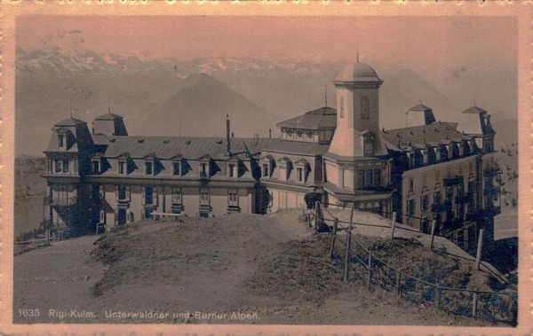 Rigi - Kulm. Unterwaldner und die Berneralpen Vorderseite