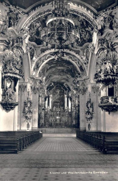 Kloster und Wahlfahrtskirche Einsiedeln Vorderseite