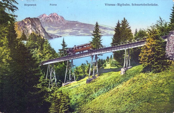 Vitznau - Rigibahn. Schnurtobelbrücke