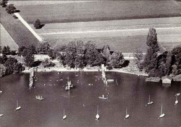 Uster, Strandbad,  Flugaufnahme Vorderseite
