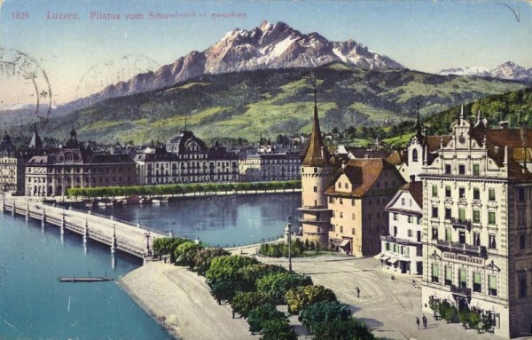 Luzern - Pilatus vom Schweizerhof gesehen