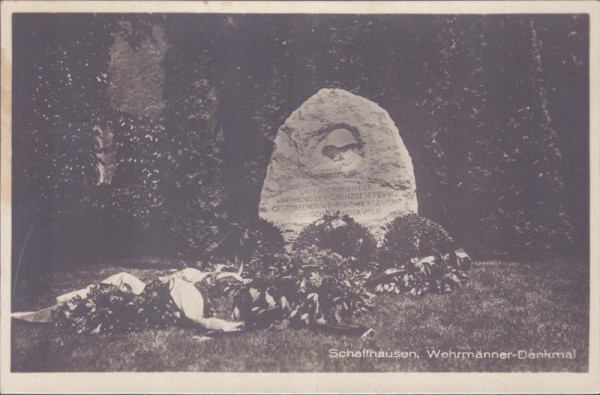 Schaffhausen, Wehrmänner-Denkmal Vorderseite