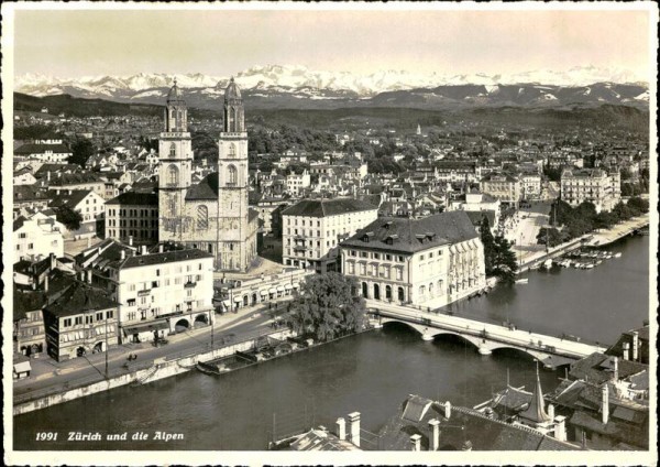 Zürich und die Alpen Vorderseite