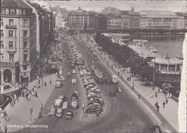 Hamburg, Jungfernstieg Vorderseite