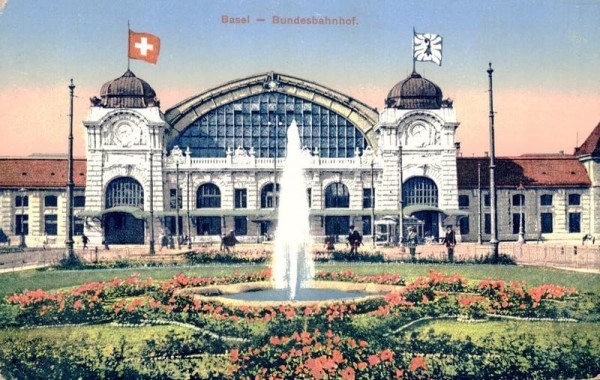 Basel - Bundesbahnhof. 1915 Vorderseite