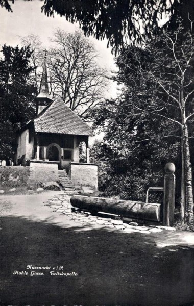 Küssnacht - Hohle Gasse und Tellskapelle. Vorderseite