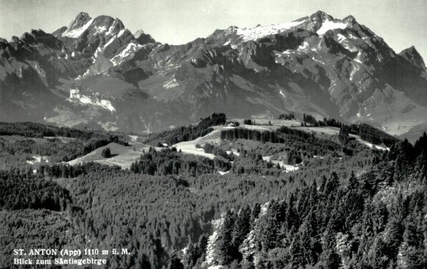 Blick zum Säntisgebirge, St. Anton Vorderseite