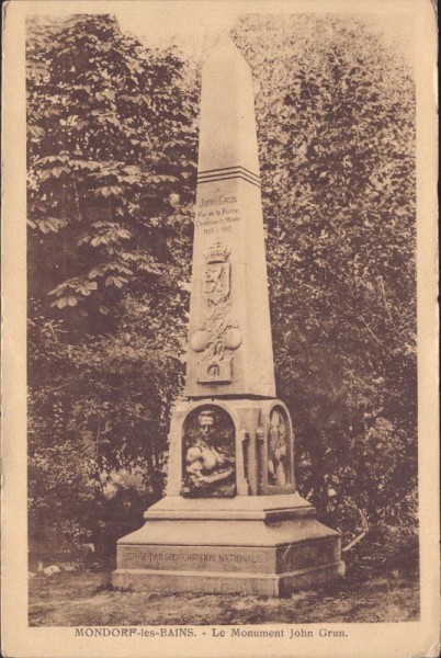 Mondorf-les-Bains, le monument John Grun