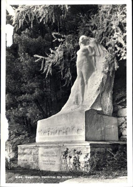 Segantini Denkmal St. Moritz Vorderseite