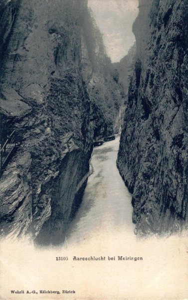 Aareschlucht bei Meiringen Vorderseite