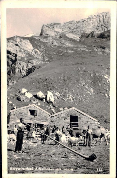 Bergwirtschaft Schafboden am Säntis Vorderseite