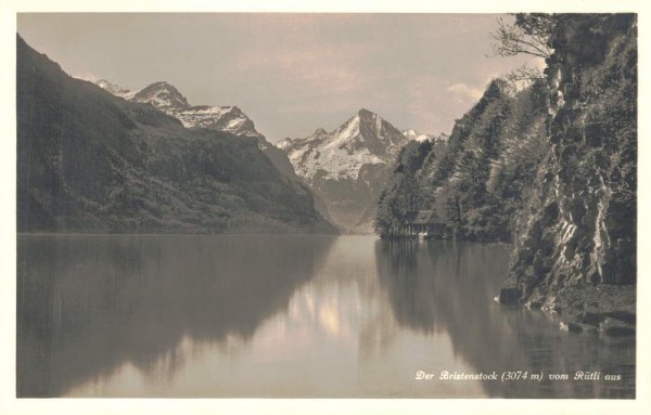 Der Bristenstock vom Rütli aus. 1931 Vorderseite
