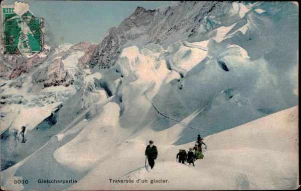 Traversée d'un glacier, Gletscherpartie Vorderseite