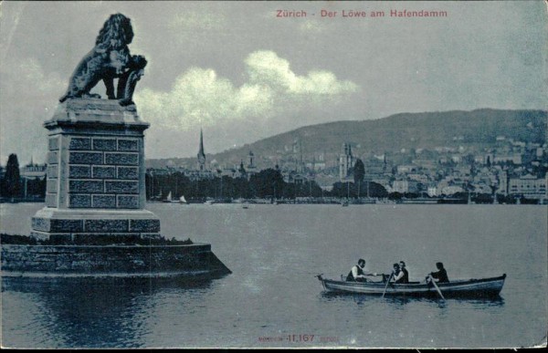 Zürich - Der Löwe am Hafendamm Vorderseite