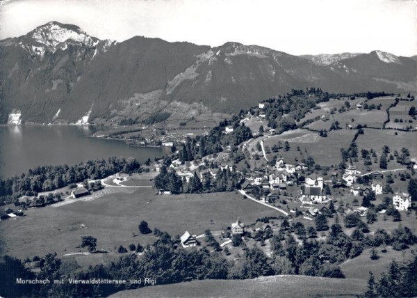 Morschach mit Vierwaldstättersee und Rigi Vorderseite