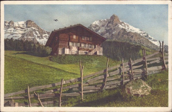 Bauernhaus bei Adelboden, Grosslonner, Mittaghorn