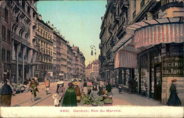 Genève; Rue du Marché. Vorderseite