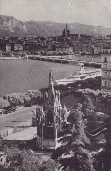 Genève Monument Brunswick et vue sur la Villa