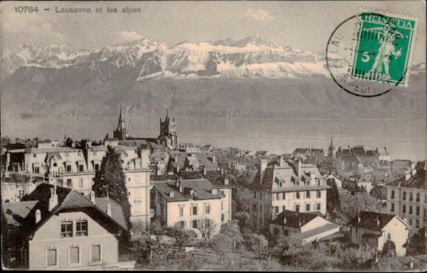 Lausanne et les alpes Vorderseite