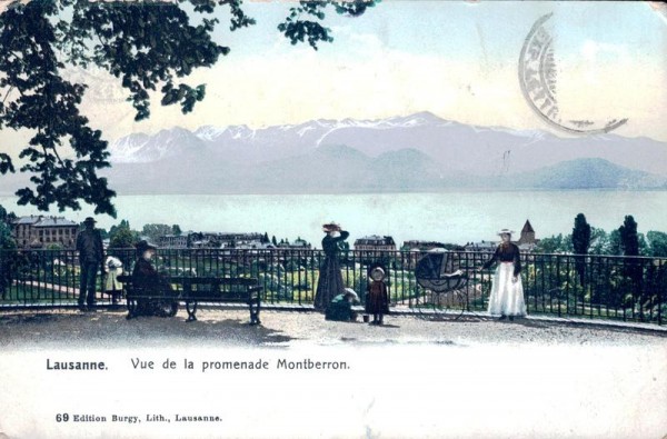 Lausanne, Vue de la promenade Montberron Vorderseite