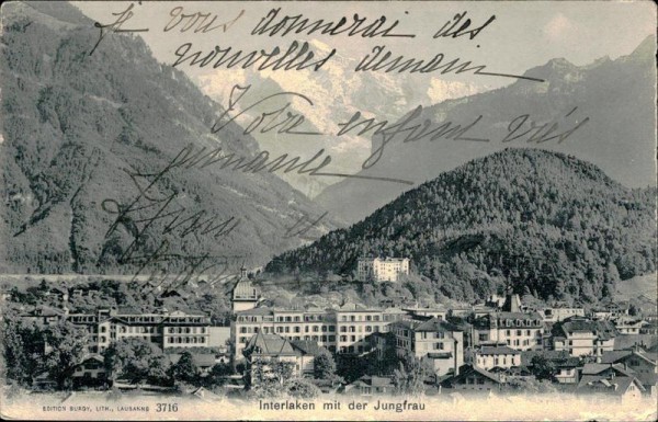 Interlaken mit der Jungfrau Vorderseite