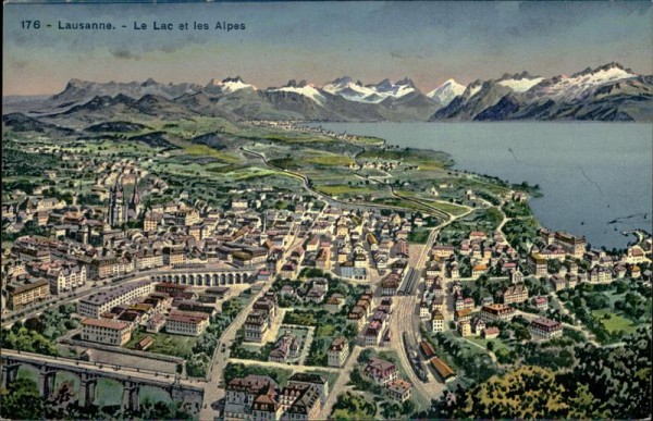 Lausanne - Le Lac et les Alpes Vorderseite