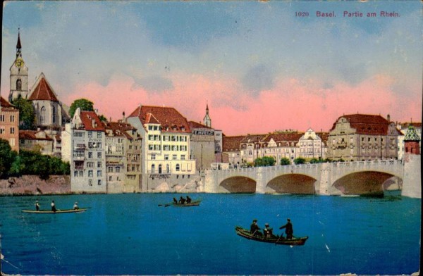 Basel Partie am Rhein Vorderseite
