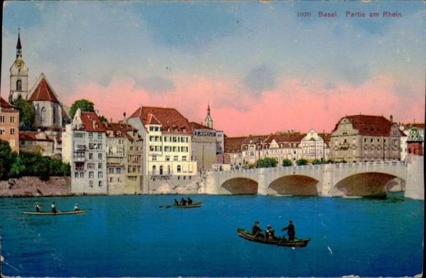Basel Partie am Rhein Vorderseite