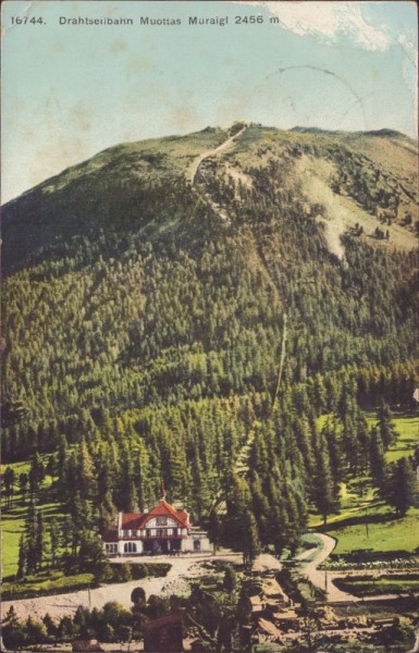 Drahtseilbahn Muottas Muraigl (2456m). 1916