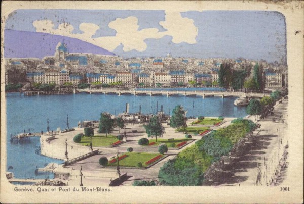 Genève, Quai et Pont du Mont-Blanc Vorderseite