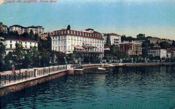 Saluti da Lugano. Nuovo Quai. 1913 Vorderseite