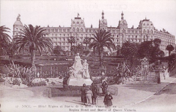 Nice - Hôtel Régina et Statue de la Reine Victoria